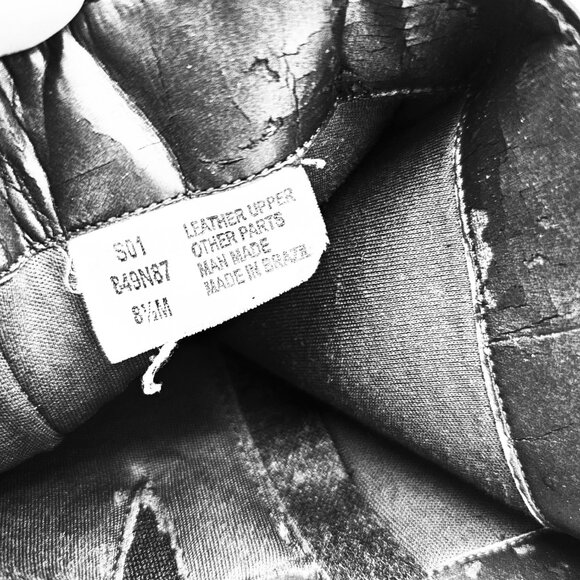 Women’s Black Leather Upper Knee-High Boots Size 8.5M Block Heel Side Zip - Picture 7 of 12